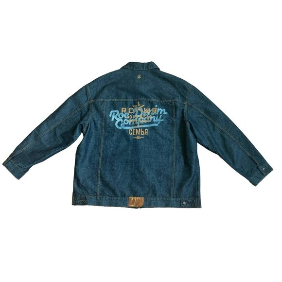 Black Denim Rocawear CembR  Button Down Jean Jacket sz 3xl - Picture 1 of 6